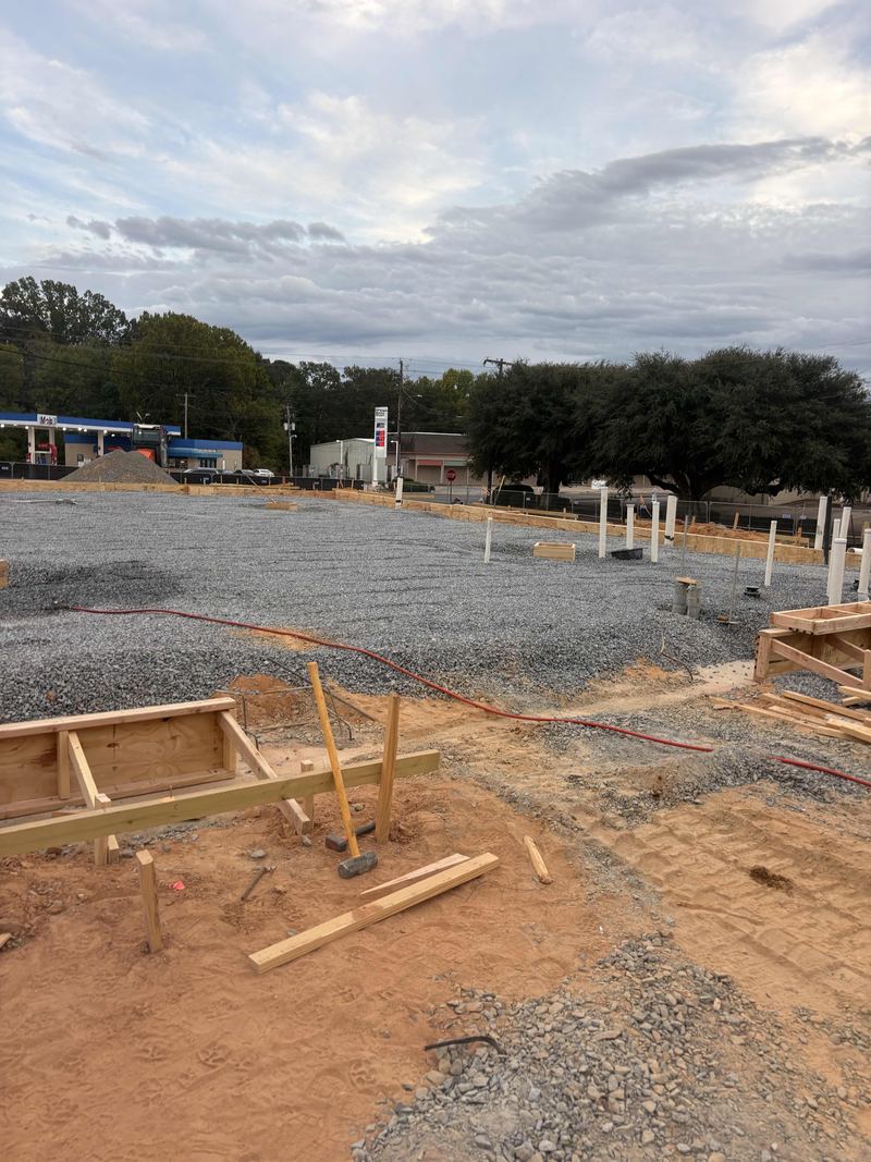 Gravel pad, forms set