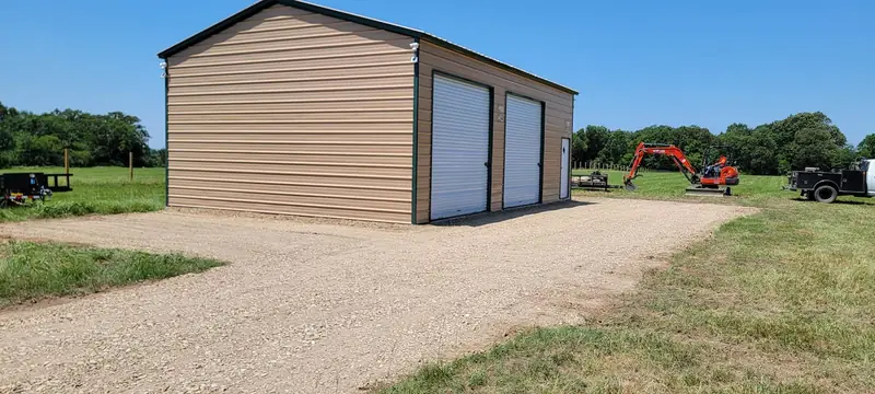 New gravel drive to a shop
