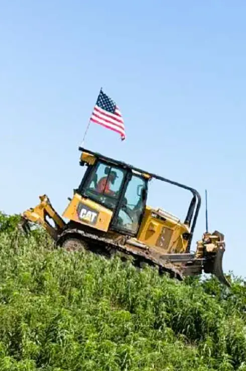 Dozer working a slope