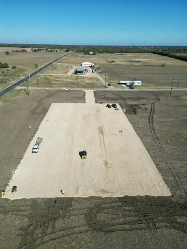 Gravel building pad