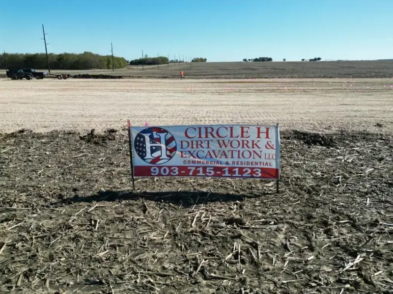 Circle H job sign