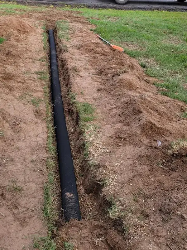 French drain in the yard
