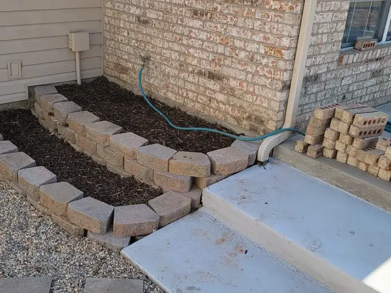 Block planter and steps