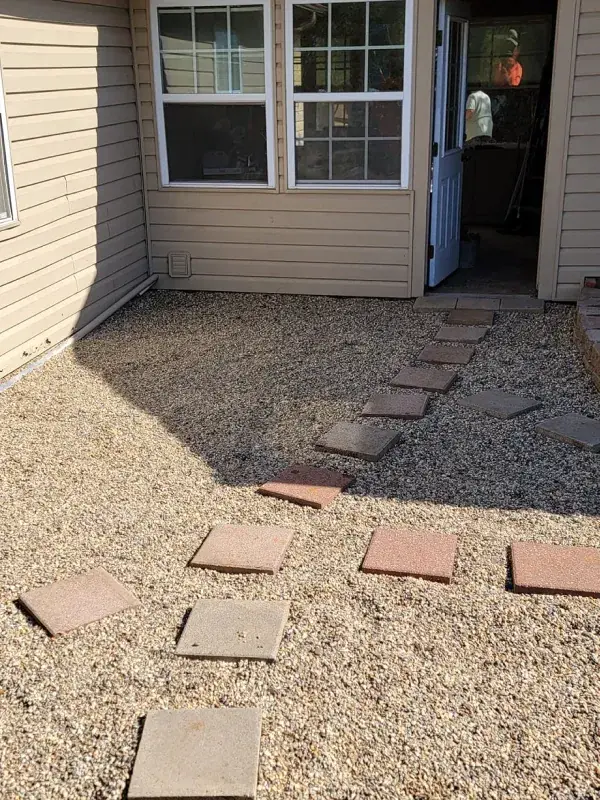 Walkway prep at a house