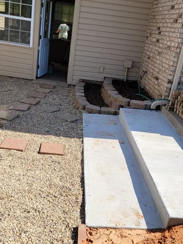 New steps and walkway
