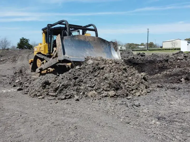 Pushing dirt and debris
