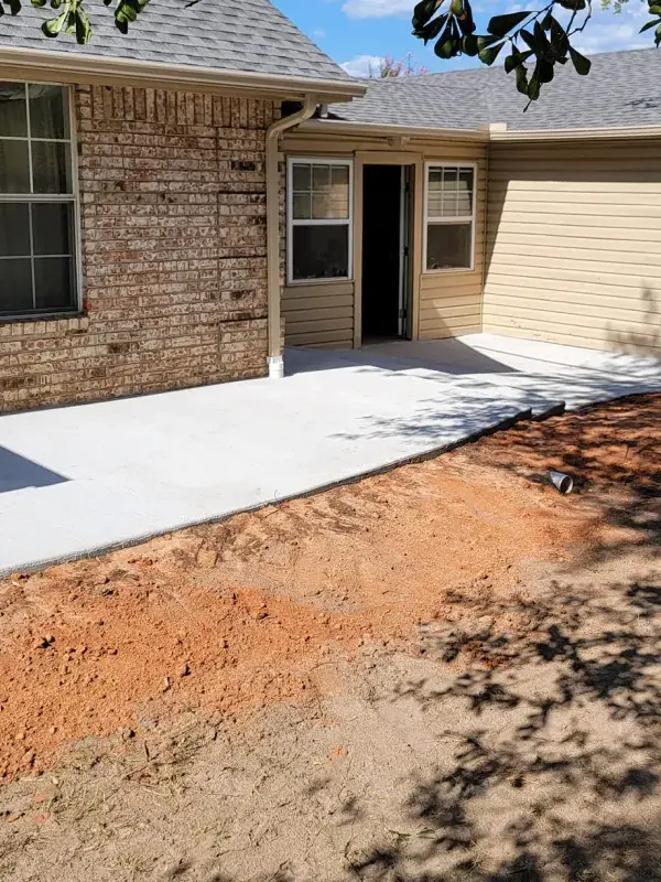 New walkway and final grade