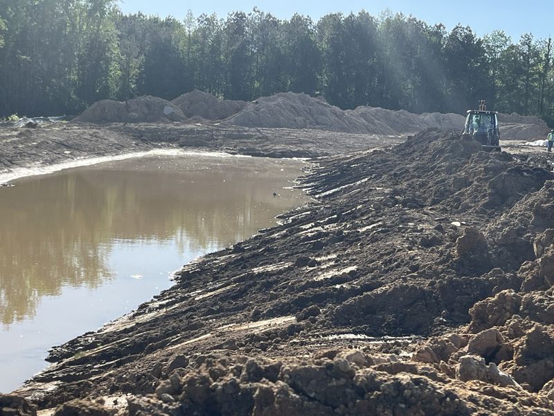 Digging out a pond