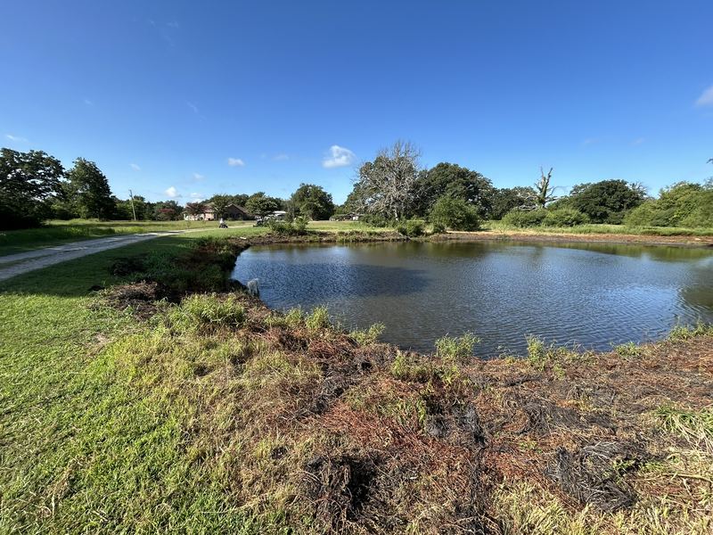 Reworking a pond bank