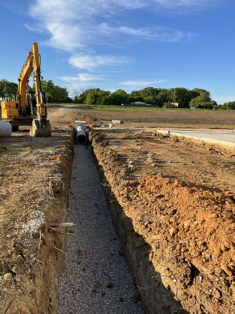 Pipe trench outside Paris