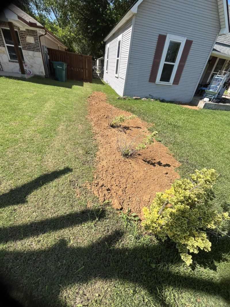 Drain line across a yard
