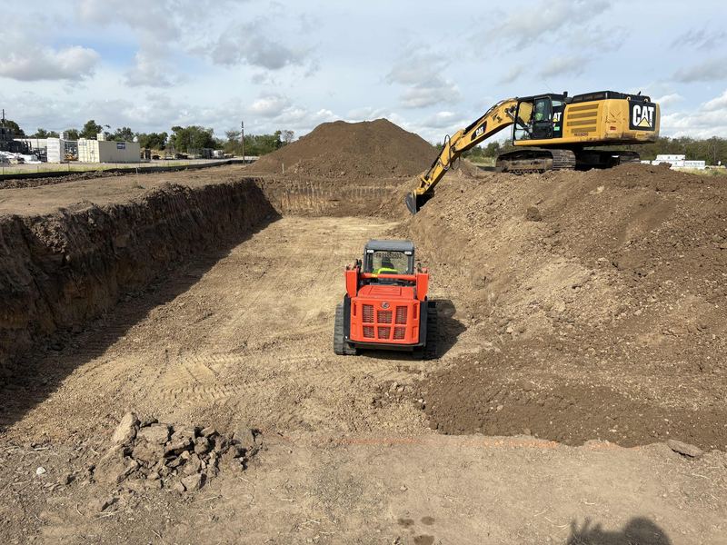 Digging a commercial excavation