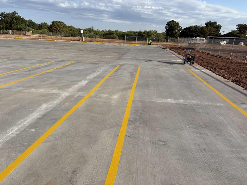 Trenching and subgrade for a commercial truck lot (paving by others)
