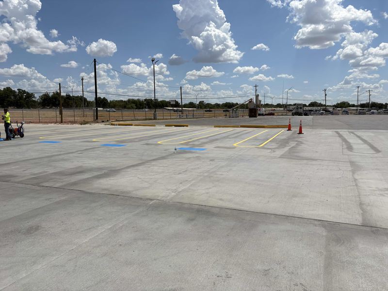 Trenching and subgrade for a commercial truck lot (paving by others)